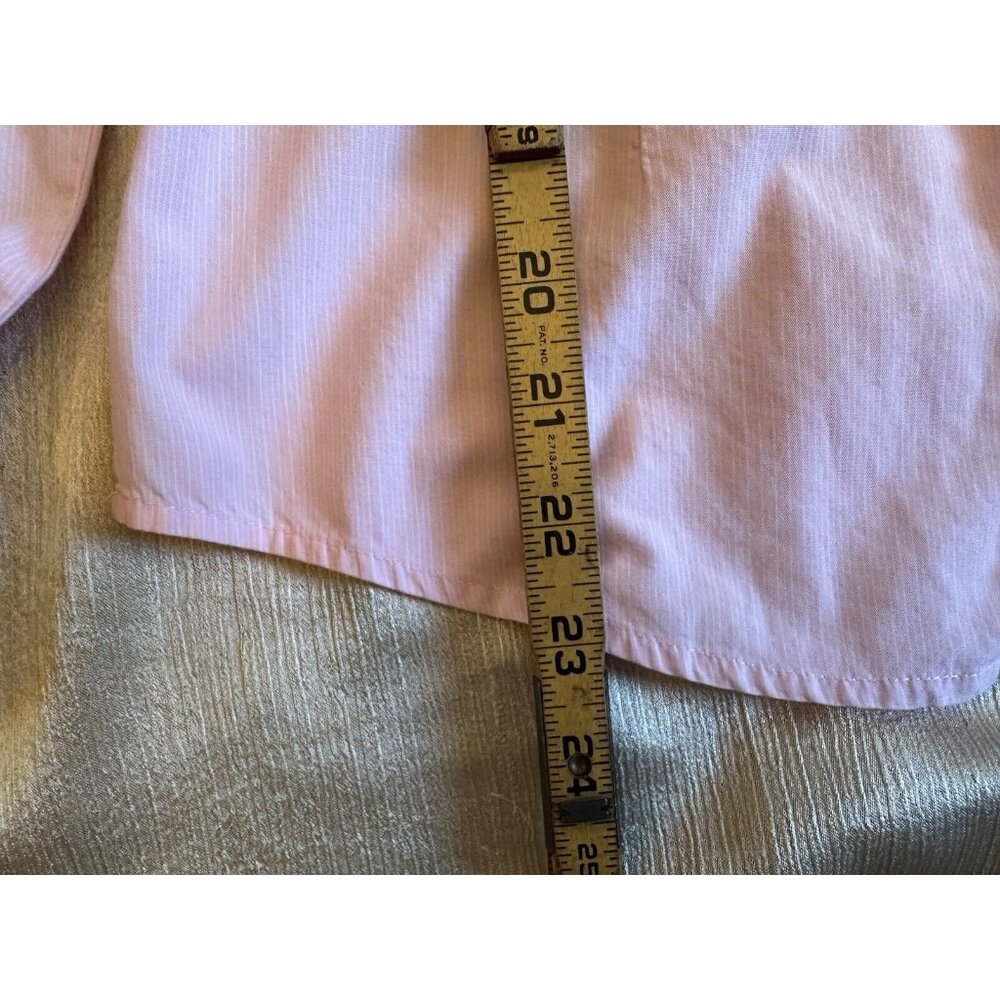 LILLY PULITZER Pink Long‎ Sleeve Blouse Shirt Top Ruffled Button Down Sz 2 - Picture 3 of 7